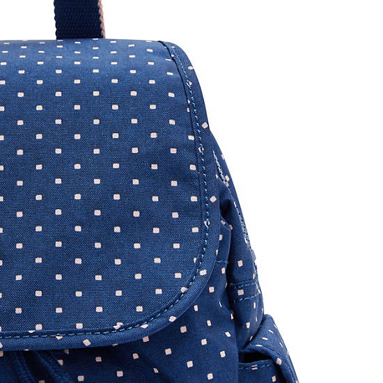 Kipling City Pack Mini Printed Sırt Çantaları Mavi | TR 1719XY